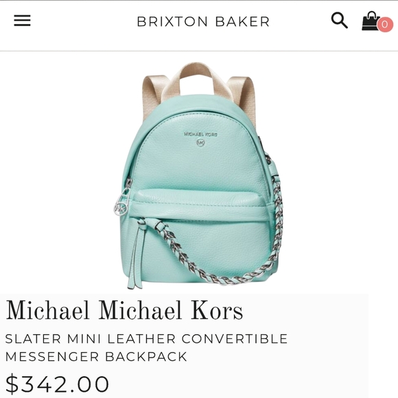 Michael Kors Slate Leather XS Convertible Backpack NWT - Picture 6 of 14